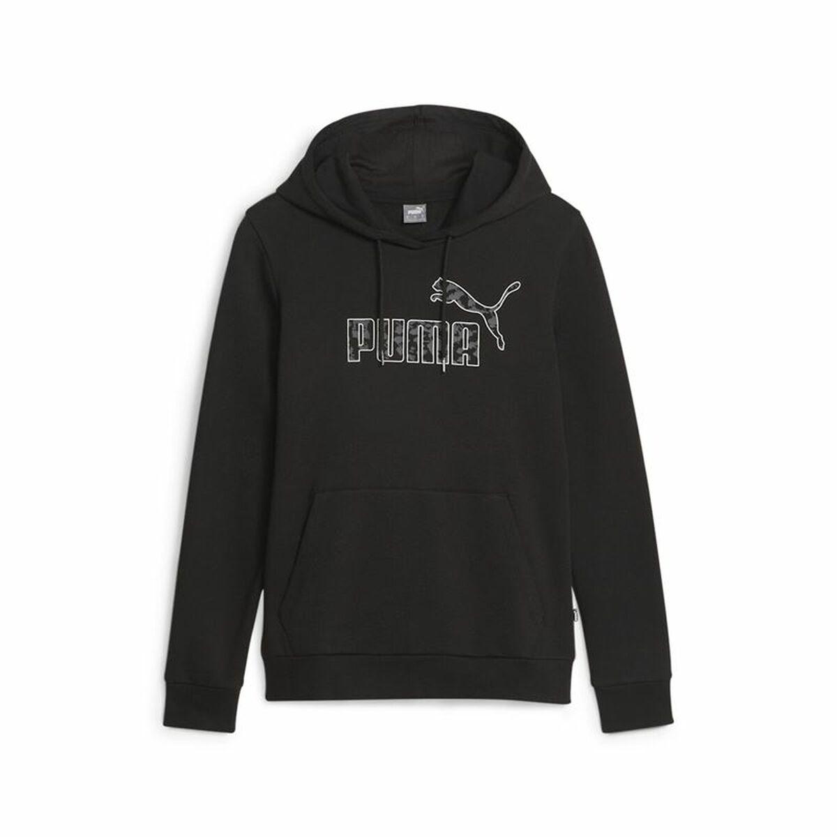Hættetrøje til Kvinde Puma Ess+ Animal Sort L
