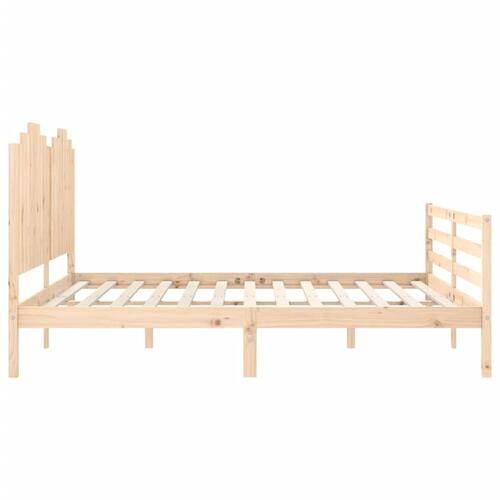 Sengeramme med sengegavl Super King Size massivt træ