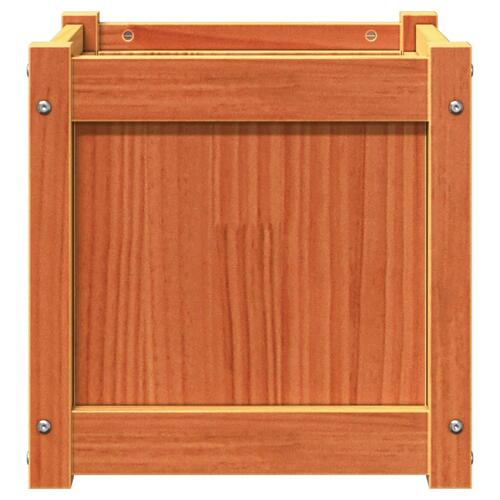 Plantekasse 40x40x40 cm massivt fyrretræ gyldenbrun