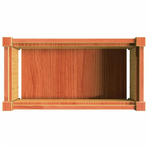 Plantekasse 60x31x31 cm massivt fyrretræ gyldenbrun