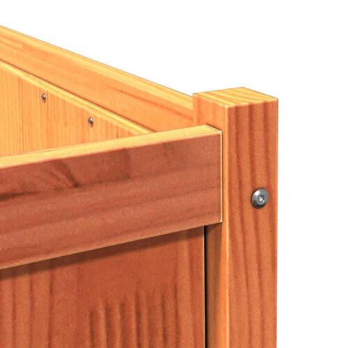 Plantekasse 70x70x70 cm massivt fyrretræ gyldenbrun