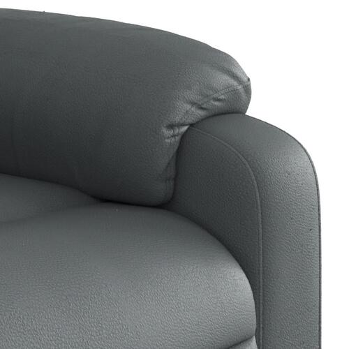 Løftestol med massagefunktion kunstlæder grå