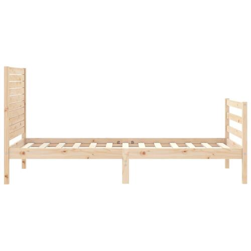 Sengeramme med sengegavl 100x200 cm massivt træ