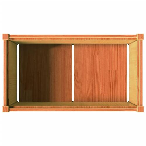 Plantekasse 90x50x50 cm massivt fyrretræ gyldenbrun