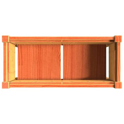 Plantekasse med ben 70x31x70 cm massivt fyrretræ gyldenbrun