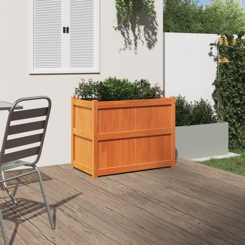 Plantekasse 90x50x70 cm massivt fyrretræ gyldenbrun