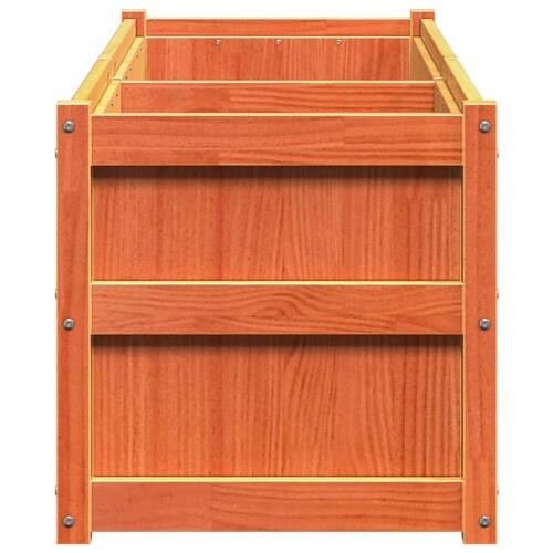 Plantekasse 90x50x70 cm massivt fyrretræ gyldenbrun