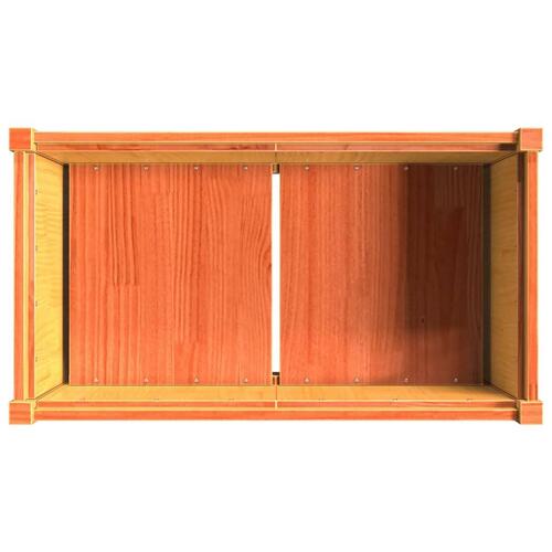 Plantekasse 90x50x70 cm massivt fyrretræ gyldenbrun