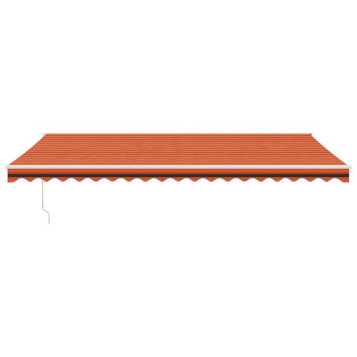 Foldemarkise 5x3 m stof og aluminium orange og brun