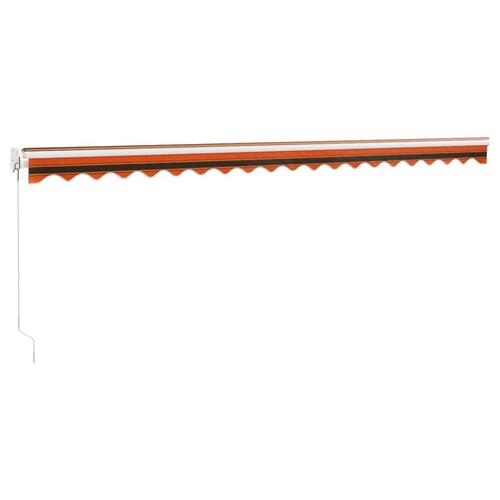 Foldemarkise 5x3 m stof og aluminium orange og brun