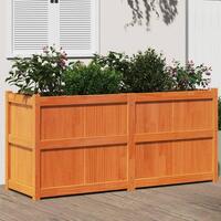 Plantekasse 150x50x70 cm massivt fyrretræ gyldenbrun