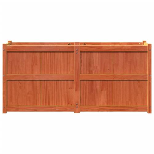 Plantekasse 150x50x70 cm massivt fyrretræ gyldenbrun