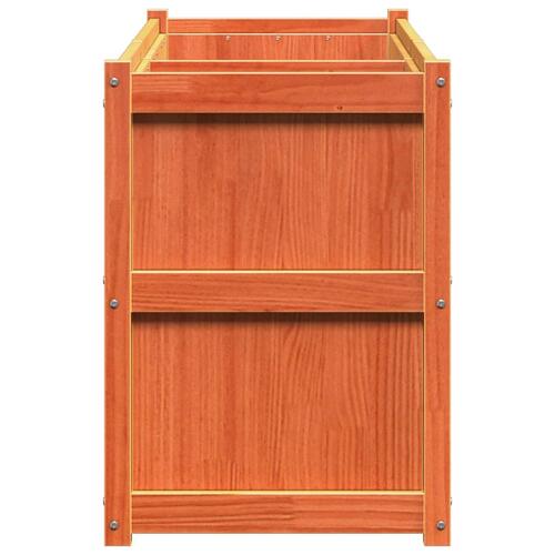 Plantekasse 150x50x70 cm massivt fyrretræ gyldenbrun