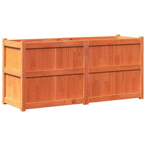 Plantekasse 150x50x70 cm massivt fyrretræ gyldenbrun