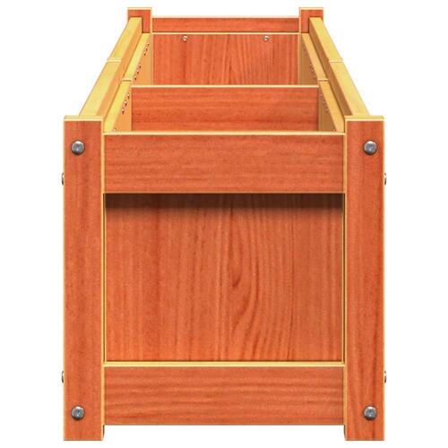 Plantekasse 180x31x31 cm massivt fyrretræ gyldenbrun