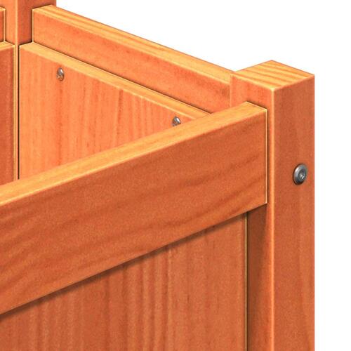 Plantekasse 180x31x31 cm massivt fyrretræ gyldenbrun
