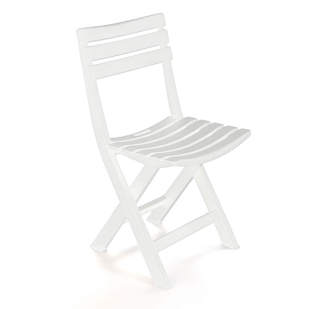 Polstrede Campingstol IPAE Progarden Birki bir80cbi Hvid 44 x 41 x 78 cm