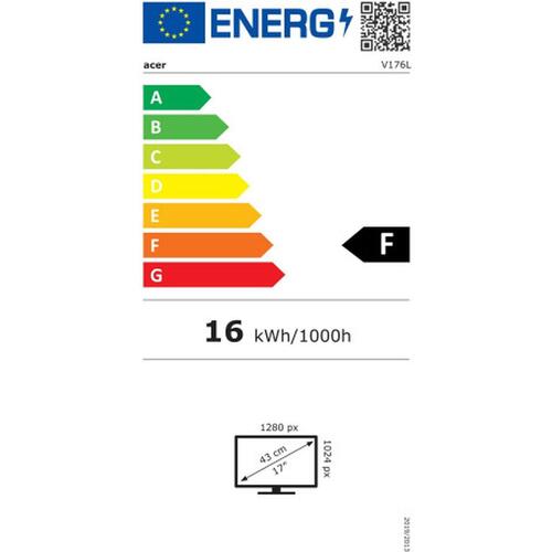 Skærm Acer UM.BV6EE.016 17" 75 Hz