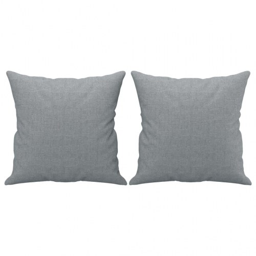 2-personers sofa med pyntepuder 120 cm i stof - lysegrå