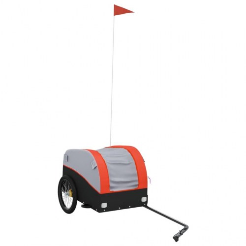 Cykelanhænger 30 kg i jern - sort/orange