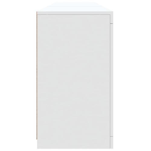 Skænk med LED-lys 162x37x67 cm hvid