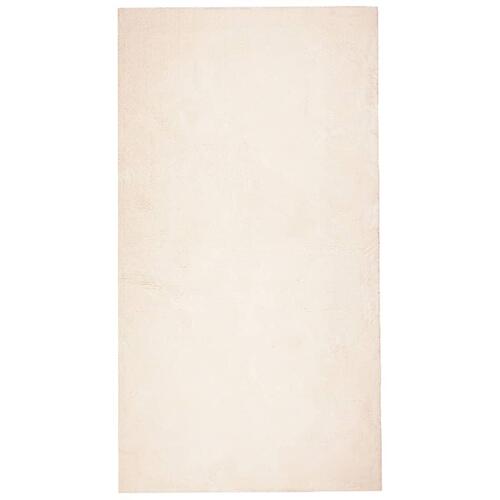 Gulvtæppe HUARTE 80x150 cm kort luv og vaskbart beige
