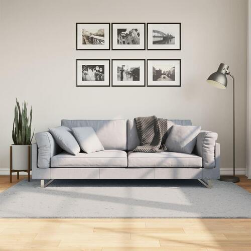 Gulvtæppe HUARTE 140x200 cm kort luv og vaskbart grå