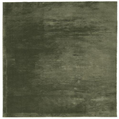 Gulvtæppe HUARTE 120x120 cm kort luv og vaskbart skovgrøn