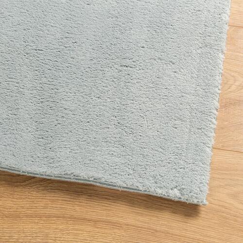 Gulvtæppe HUARTE 80x250 cm kort luv og vaskbart blå