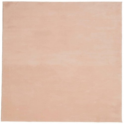 Gulvtæppe HUARTE 120x120 cm kort luv og vaskbart rosa