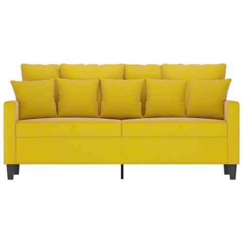 2-personers sofa 140 cm fløjl gul