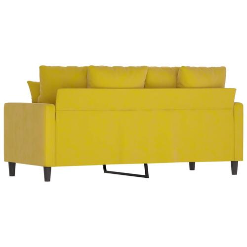2-personers sofa 140 cm fløjl gul