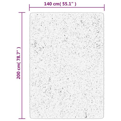 Gulvtæppe ISTAN 140x200 cm lang luv skinnende look antracitgrå