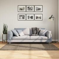 Gulvtæppe ISTAN 80x150 cm lang luv skinnende look grå