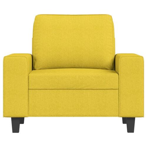 Sofastol med fodskammel 60 cm stof Lysegul