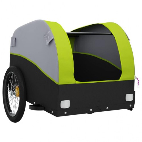 Cykelanhænger 45 kg - jern, sort/grøn