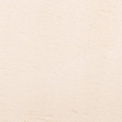 Gulvtæppe HUARTE Ø 80 cm kort luv og vaskbart beige