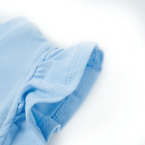 T-shirt til børn str. 104 med flæser lyseblå