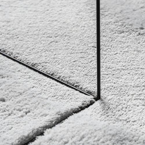Gulvtæppe HUARTE Ø 80 cm kort luv og vaskbart grå