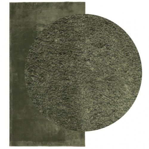 Gulvtæppe HUARTE 80×150 cm - kort luv, vaskbart, skovgrøn