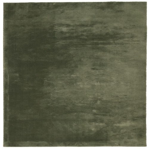 Gulvtæppe HUARTE 200 x 200 cm kort luv vaskbart skovgrøn