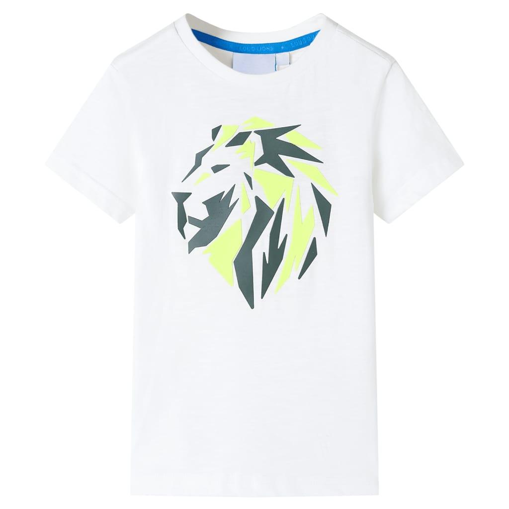 T-shirt til børn str. 116 ecrufarvet billede