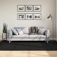 Gulvtæppe HUARTE 160x230 cm kort luv og vaskbart sort