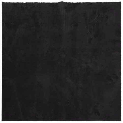 Gulvtæppe HUARTE 240×240 cm - kort luv, vaskbart, sort