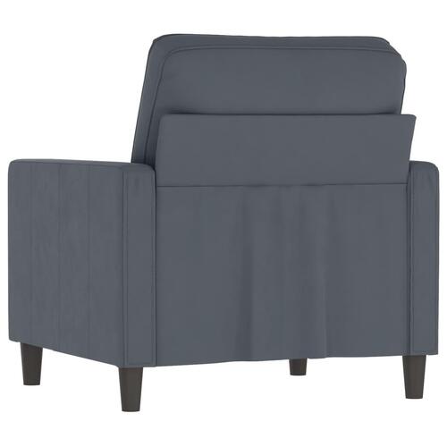 Lænestol 60 cm velour mørkegrå