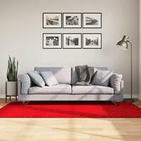 Gulvtæppe HUARTE 100x200 cm kort luv og vaskbart rød