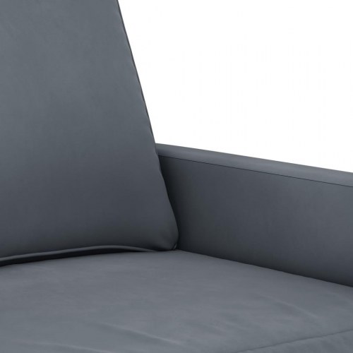 3-personers sofa i fløjl - mørkegrå, sædebredde 180 cm