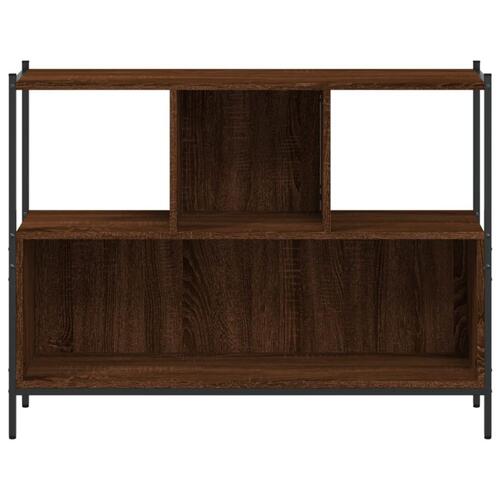 Bogreol 102x28x77,5 cm konstrueret træ brun egetræsfarve