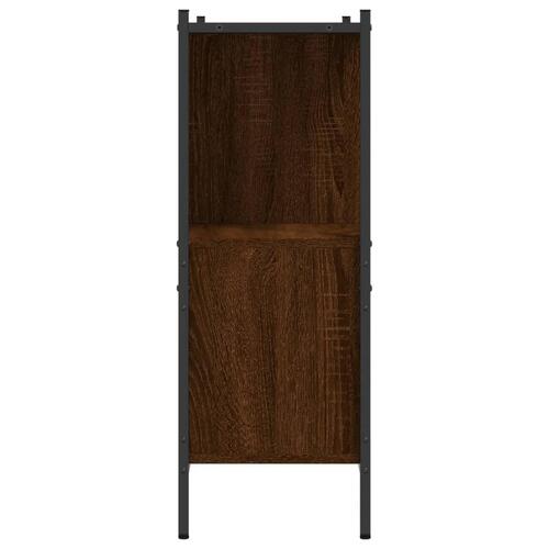 Bogreol 102x28x77,5 cm konstrueret træ brun egetræsfarve