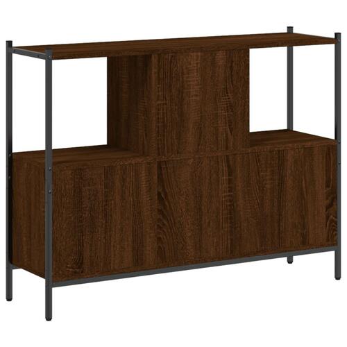 Bogreol 102x28x77,5 cm konstrueret træ brun egetræsfarve